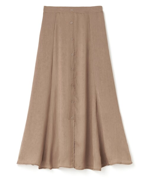 GRL（グレイル）の「シアーフロントボタンフレアスカート（スカート・レディース・ブラック/モカ・Ｆ/F）」の2枚目の写真