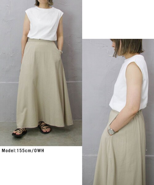 Sheson（シーズン）の「Sheson(シーズン)フレンチスリーブtシャツ（Tシャツ/カットソー・レディース・ブラウン/ブラック/ベージュ/ホワイト・FREE）」の5枚目の写真