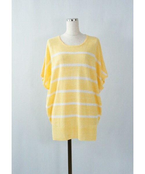 vingtrois（バントロア）の「ボーダーニット（Tシャツ/カットソー・レディース・ホワイト/オレンジ/ブルー/その他・M）」の3枚目の写真