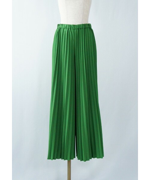 hunch(ハンチ)の「プリーツワイドパンツ(その他パンツ・レディース・グリーン/グレー/ブルー・M)」の1枚目の写真