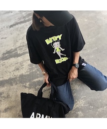 copine | ゆったりサイズ！BETTY BOOPネオンビッグTシャツ(2color)【クリックポスト】(Tシャツ/カットソー)