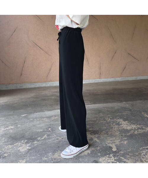 copine（コピン）の「7月9日再入荷！楽な着心地ウエストゴム！楊柳プリーツワイドパンツ(2color)【クリックポスト対象商品】（その他パンツ・レディース・その他）」の11枚目の写真