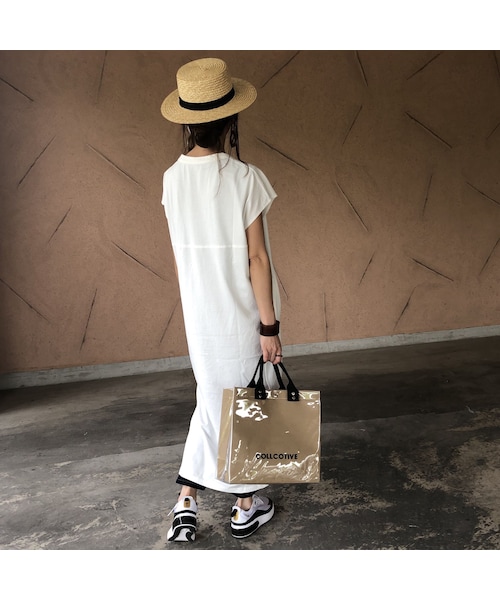 copine（コピン）の「ゆる可愛い！裾スリットフレンチスリーブTシャツワンピース(3color)【クリックポスト対象商品】（ワンピース・レディース・その他）」の8枚目の写真