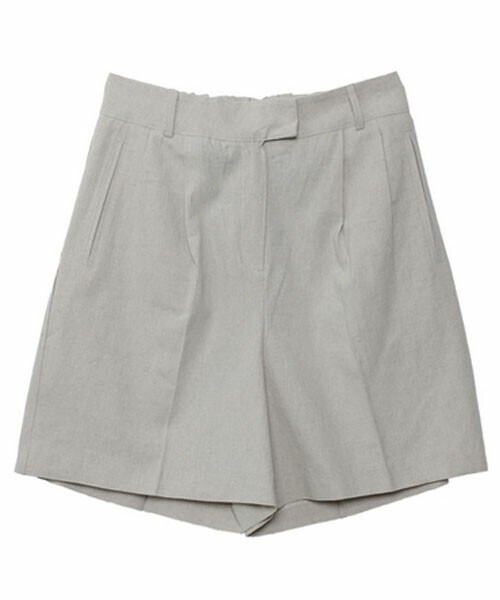 DHOLIC STYLE（ディーホリックスタイル）の「[URBANROSY] タックワイドリネン混ショートパンツ（その他パンツ・レディース・ブラウン/ブルー/ベージュ/ホワイト/ブラック・FREE）」の4枚目の写真