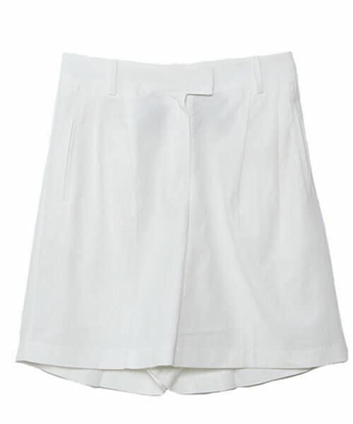 DHOLIC STYLE（ディーホリックスタイル）の「[URBANROSY] タックワイドリネン混ショートパンツ（その他パンツ・レディース・ブラウン/ブルー/ベージュ/ホワイト/ブラック・FREE）」の2枚目の写真