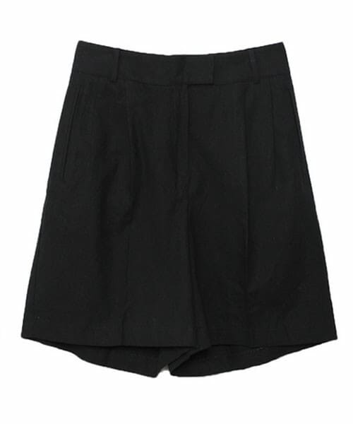 DHOLIC STYLE（ディーホリックスタイル）の「[URBANROSY] タックワイドリネン混ショートパンツ（その他パンツ・レディース・ブラウン/ブルー/ベージュ/ホワイト/ブラック・FREE）」の3枚目の写真