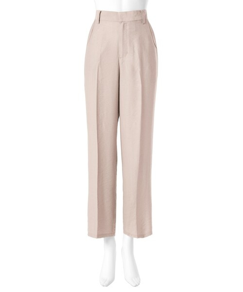 GRL（グレイル）の「リネンライクハイウエストストレートパンツ（その他パンツ・レディース・ラベンダー/アイボリー/ピンク/グリーン・S）」の2枚目の写真