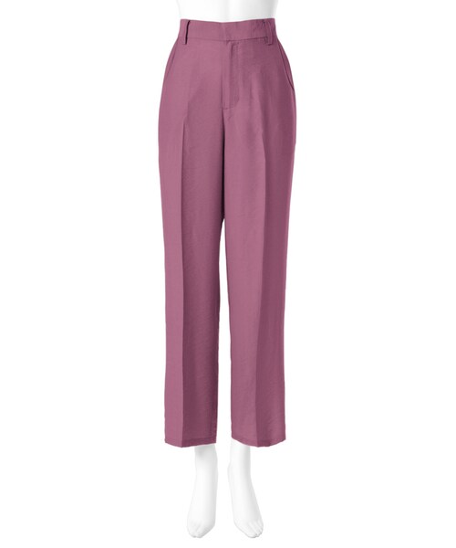 GRL（グレイル）の「リネンライクハイウエストストレートパンツ（その他パンツ・レディース・ラベンダー/アイボリー/ピンク/グリーン・S）」の4枚目の写真