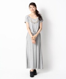 LOWRYS FARM | ビジューマキシワンピースショートスリーブ(ワンピース/ドレス)