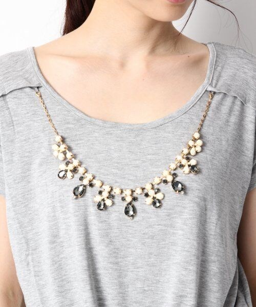 LOWRYS FARM（ローリーズファーム）の「ビジューマキシワンピースショートスリーブ（ワンピース/ドレス・レディース・ブラック/グレー/カーキ・Ｍ/Ｌ）」の7枚目の写真