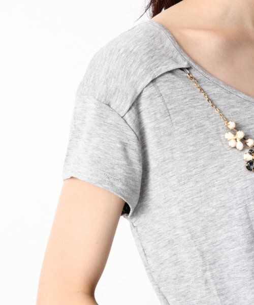 LOWRYS FARM（ローリーズファーム）の「ビジューマキシワンピースショートスリーブ（ワンピース/ドレス・レディース・ブラック/グレー/カーキ・Ｍ/Ｌ）」の8枚目の写真