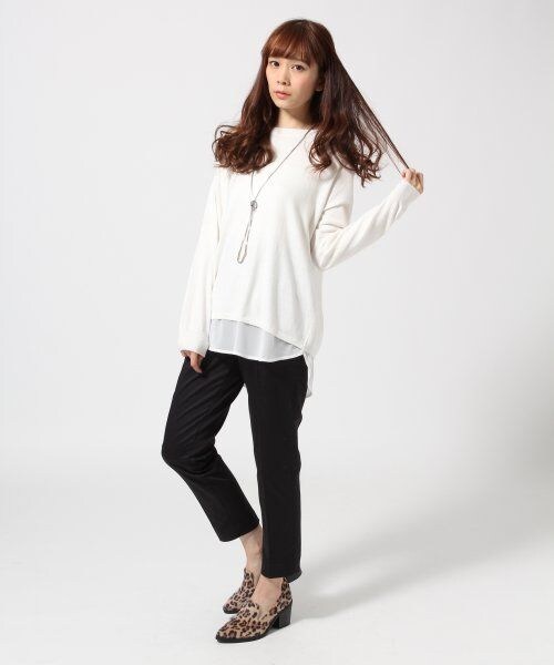 JEANASIS（ジーナシス）の「１４ＦＷムジガラトラウザー（パンツ・レディース・アイボリームジ/ブラックチェック/ボルドームジ/カモフラガラ/ハナガラ/ネイビームジ・S/M）」の18枚目の写真