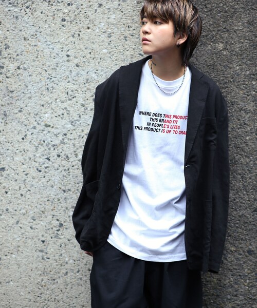 BOYSHE（ボーイシー）の「コンビネーションTシャツ　ブルー（Tシャツ/カットソー・レディース・その他）」の4枚目の写真