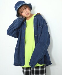 BOYSHE | トリップ オーバー半袖Tシャツ　ライムグリーン(Tシャツ/カットソー)