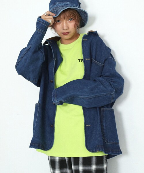 BOYSHE(ボーイシー)の「トリップ オーバー半袖Tシャツ ライムグリーン(Tシャツ/カットソー・レディース・その他)」の2枚目の写真