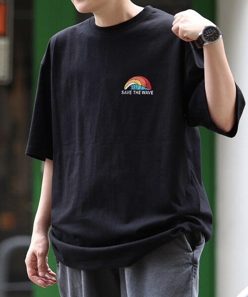 BOYSHE(ボーイシー)の「THE WAVE バックプリント半袖Tシャツ ホワイト(Tシャツ/カットソー・レディース・その他)」の9枚目の写真