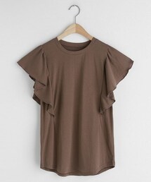 DHOLIC | ラウンドネックラッフルTシャツ(Tシャツ/カットソー)