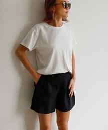 Auntie Rosa Holiday | ターンバックショートキュロットパンツ(その他パンツ)