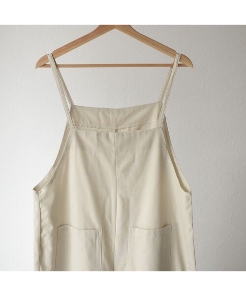 Lavish Gate（ラヴィッシュゲート）の「onepiece-02016　リネン混　サロペット　エクリュ　チャコール（ワンピース・レディース・その他）」の11枚目の写真