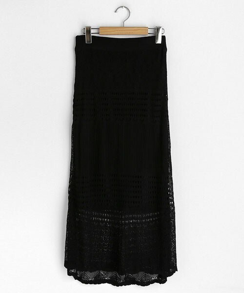 DHOLIC（ディーホリック）の「パンチングニットスカート（スカート・レディース・ホワイト/ブラック/ブラウン・FREE）」の2枚目の写真