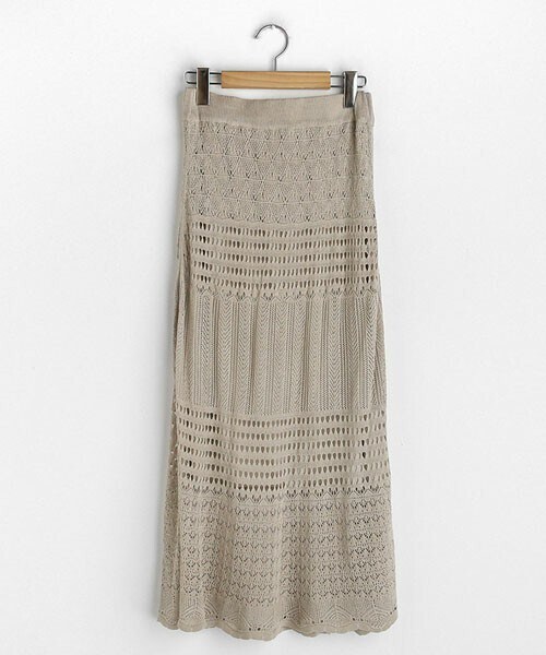 DHOLIC（ディーホリック）の「パンチングニットスカート（スカート・レディース・ホワイト/ブラック/ブラウン・FREE）」の3枚目の写真