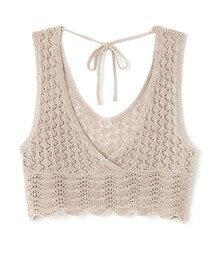 GRL | 前後2way透かし編みニットビスチェ(ベスト)