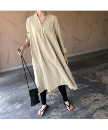 copine | 再入荷！ゆる可愛い！ストライプシャツワンピース【クリックポスト対象商品】(ワンピース)