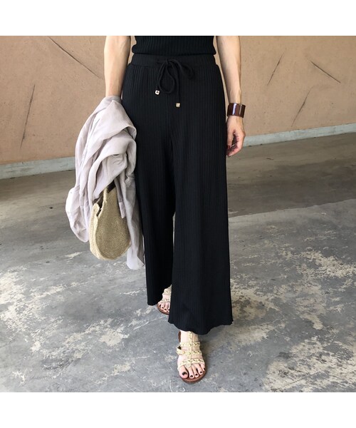 copine（コピン）の「ゆるっとカジュアル！リブワイドリラックスパンツ（2size）【クリックポスト対象商品】（その他パンツ・レディース・その他）」の11枚目の写真