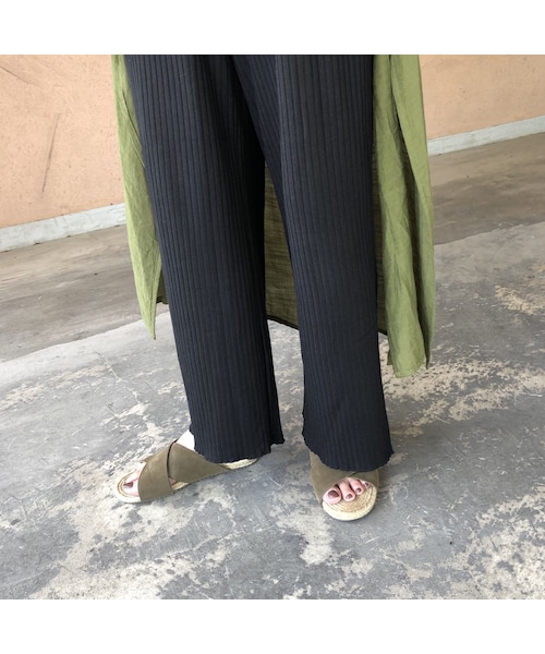 copine（コピン）の「ゆるっとカジュアル！リブワイドリラックスパンツ（2size）【クリックポスト対象商品】（その他パンツ・レディース・その他）」の6枚目の写真