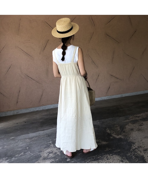 copine(コピン)の「【スペシャルプライス!定価3850円→1430円】楽な着心地バックゴム!フロントボタンシンプルロングワンピース(3color)(ワンピース・レディース・その他)」の10枚目の写真