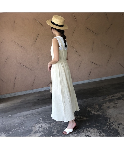 copine(コピン)の「【スペシャルプライス!定価3850円→1430円】楽な着心地バックゴム!フロントボタンシンプルロングワンピース(3color)(ワンピース・レディース・その他)」の8枚目の写真