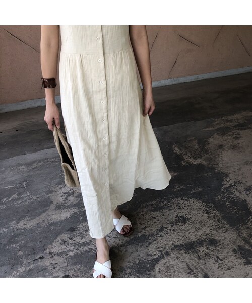 copine(コピン)の「【スペシャルプライス!定価3850円→1430円】楽な着心地バックゴム!フロントボタンシンプルロングワンピース(3color)(ワンピース・レディース・その他)」の13枚目の写真