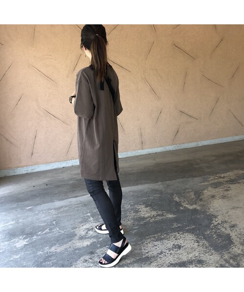 copine（コピン）の「ゆったりオーバーサイズ！バックスリットシンプルビッグTシャツ(3color)【クリックポスト対象商品】（Tシャツ/カットソー・レディース・その他）」の6枚目の写真