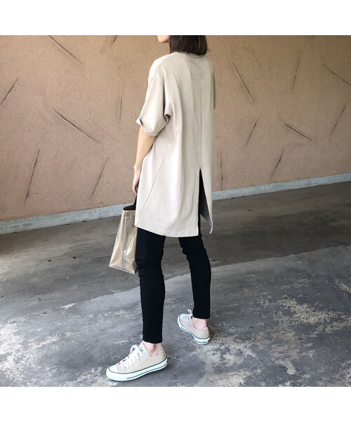 copine（コピン）の「ゆったりオーバーサイズ！バックスリットシンプルビッグTシャツ(3color)【クリックポスト対象商品】（Tシャツ/カットソー・レディース・その他）」の12枚目の写真