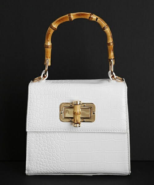 DHOLIC（ディーホリック）の「2WAYバンブーハンドルバッグ（ハンドバッグ・レディース・ベージュ/ホワイト/ブラック・FREE）」の2枚目の写真