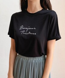 DHOLIC | レタリングラウンドTシャツ(Tシャツ/カットソー)