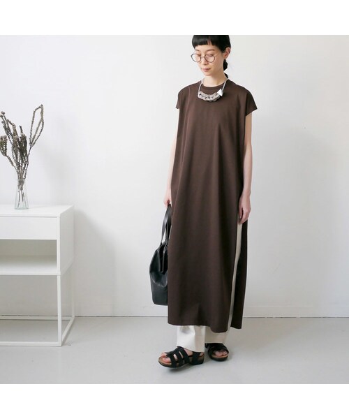 美品 サクラ SACRA リネンコットン ワッシャーティアードワンピース 美品 サクラ SACRA リネンコットン ワッシャーティアード