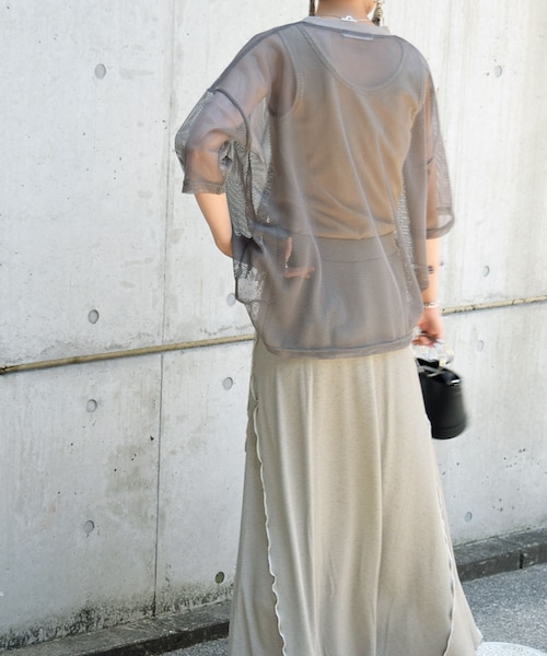 no brand（ノーブランド）の「メッシュレイヤードTEE（Tシャツ/カットソー・レディース・その他）」の7枚目の写真