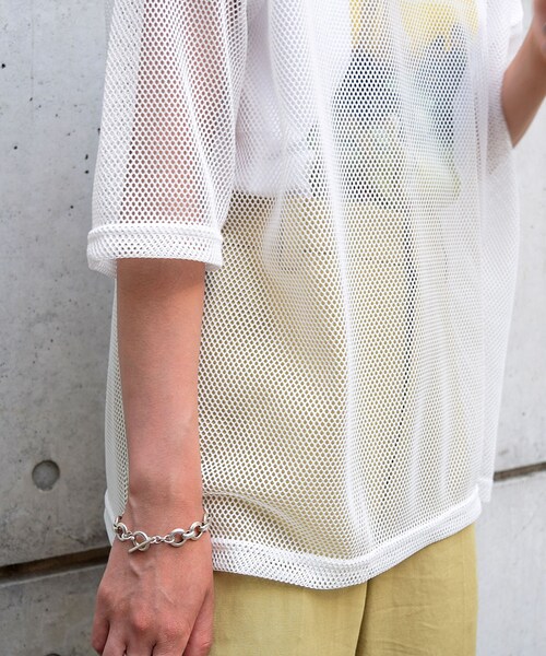 no brand（ノーブランド）の「メッシュレイヤードTEE（Tシャツ/カットソー・レディース・その他）」の3枚目の写真