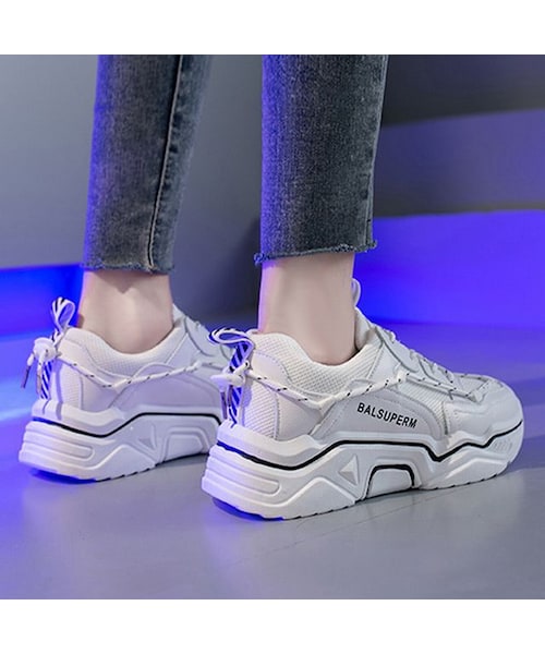 no brand（ノーブランド）の「ダッドスニーカー メッシュ 厚底