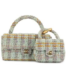 Chanel Pre Owned 1992 Tweed Double Flap Bags