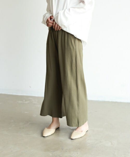 Auntie Rosa Holiday（アンティローザホリデー）の「麻リラックスワイドパンツ（その他パンツ・レディース・ベージュ/ブラック/オレンジ/ブラウン/グリーン/その他・FREE）」の6枚目の写真