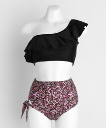 DHOLIC | ワンショル花柄コントラストビキニ(水着)