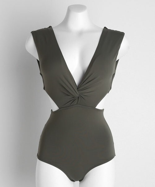 DHOLIC（ディーホリック）の「ツイストVネック水着（水着・レディース・ブラック/グリーン/パープル・FREE）」の2枚目の写真