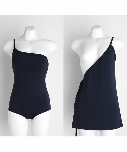 DHOLIC（ディーホリック）の「ワンショルワンピース＆水着SET（水着・レディース・グリーン/ブルー/ピンク・FREE）」の2枚目の写真