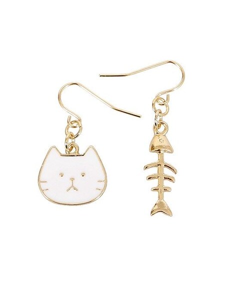 no brand（ノーブランド）の「ねこピアス。お魚もいっしょに