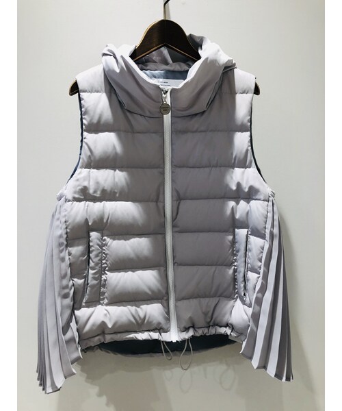 MARECHAL TERRE / サイドプリーツダウンベスト/2/ポリエステル/GRY/ZMT204VT016 MARECHAL TERRE（マルシャルテル）の「サイドプリーツダウンベスト