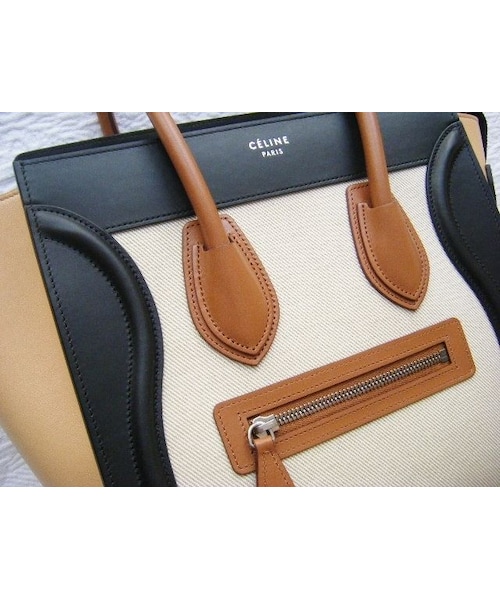 CELINE(セリーヌ)の「CELINE☆LUGGAGE マイクロ Microサイズ Linen(ハンドバッグ・レディース・その他)」の4枚目の写真