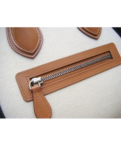 CELINE(セリーヌ)の「CELINE☆LUGGAGE マイクロ Microサイズ Linen(ハンドバッグ・レディース・その他)」の3枚目の写真