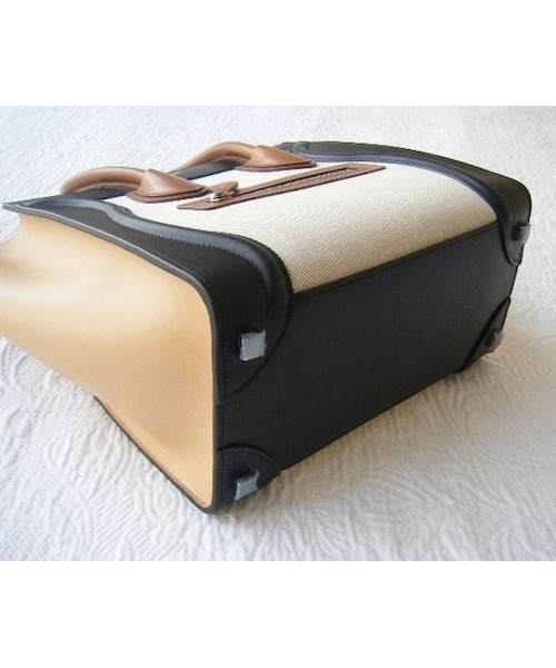 CELINE(セリーヌ)の「CELINE☆LUGGAGE マイクロ Microサイズ Linen(ハンドバッグ・レディース・その他)」の2枚目の写真
